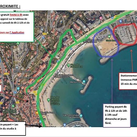 Charmant Studio Avec Coin Nuit - Vieille Ville Climatise Menton Exterior foto